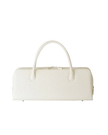 ＜10/7 21:00～発売＞千成堂着物店 利休バッグ 「国産・総本革(八寸三分・横長)」白よごし＜即日発送可＞の画像