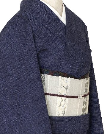 なつ緋 帯留 「対い兎 花宿り 七宝帯留」薄灰青の画像
