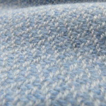 ＜10/28 21:00～発売＞ニシカワアツコ（織布gecko）「手織りのカシミヤストール（ショール）」 灰青（グレーがかったブルー）の画像