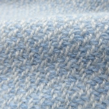 ＜10/28 21:00～発売＞ニシカワアツコ（織布gecko）「手織りのカシミヤストール（ショール）」 灰青（グレーがかったブルー）の画像