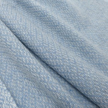 ＜10/28 21:00～発売＞ニシカワアツコ（織布gecko）「手織りのカシミヤストール（ショール）」 灰青（グレーがかったブルー）の画像