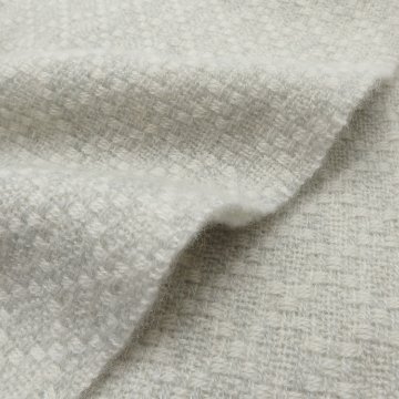 ＜10/28 21:00～発売＞ニシカワアツコ（織布gecko）「手織りのカシミヤストール（ショール）」 緑みのライトグレーの画像
