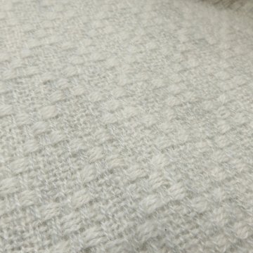 ＜10/28 21:00～発売＞ニシカワアツコ（織布gecko）「手織りのカシミヤストール（ショール）」 緑みのライトグレーの画像