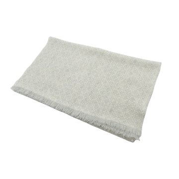 ＜10/28 21:00～発売＞ニシカワアツコ（織布gecko）「手織りのカシミヤストール（ショール）」 緑みのライトグレーの画像