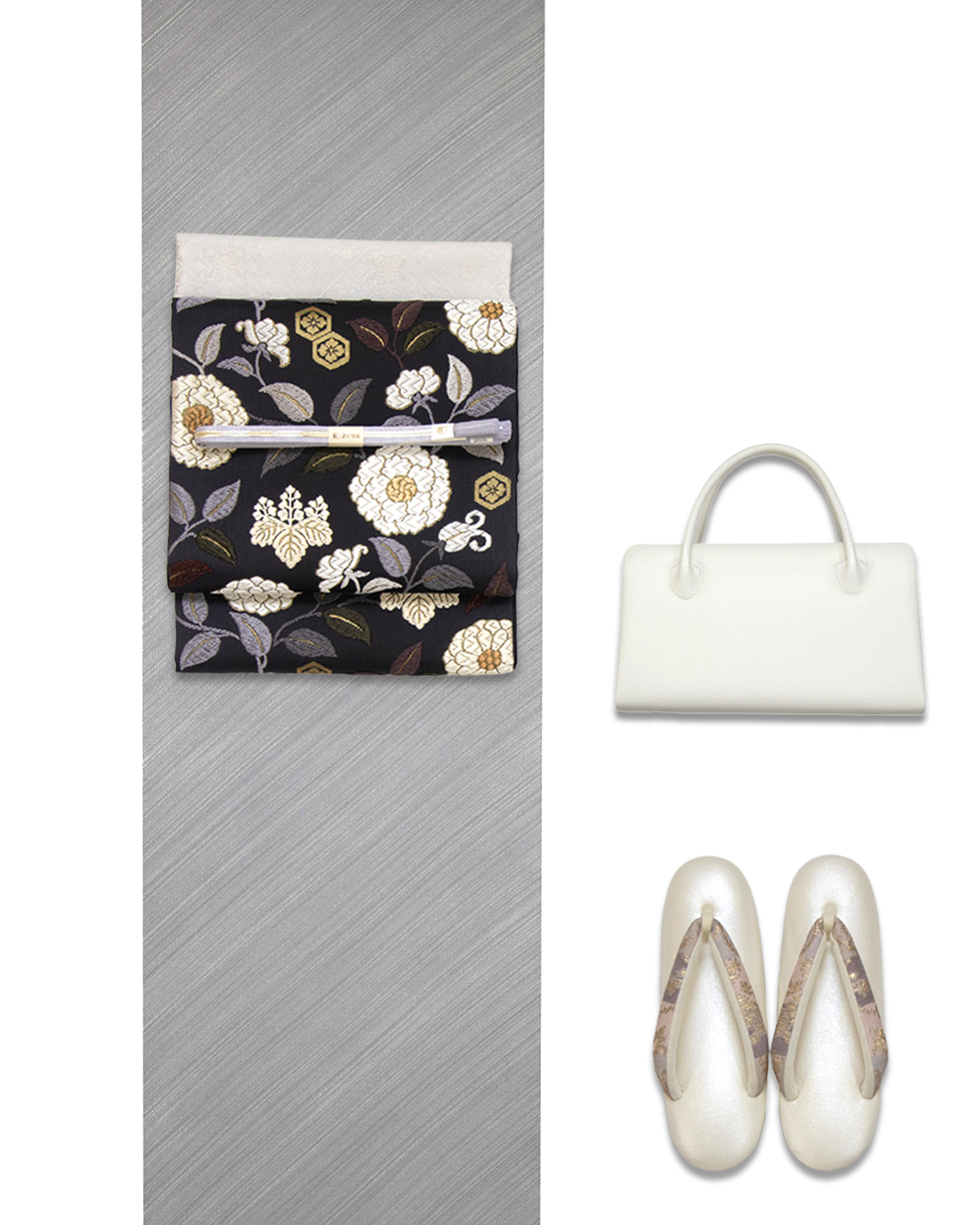 渡敬 青木健太郎商店 帯締め 綾竹大和七三金入 薄藤色に白と金 ＜即日発送可＞の画像