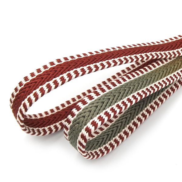 渡敬×平田組紐 帯締め 綾竹経巻遊玄染 樺茶色に藍海松茶と江戸茶 ＜即日発送可＞の画像