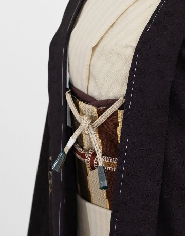 渡敬×平田組紐 帯締め 綾竹経巻遊玄染 樺茶色に藍海松茶と江戸茶 ＜即日発送可＞の画像