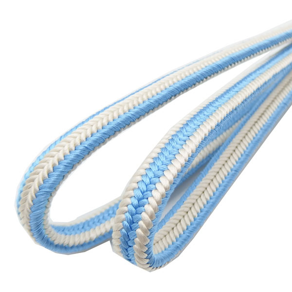 渡敬 帯締め 新ゆるぎ線筋切房 (細ゆるぎ) 薄縹に胡粉色 ＜即日発送可＞の画像