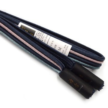 衿秀 帯締め 畝打組 藍鼠に桜鼠と白藍 ＜即日発送可＞の画像