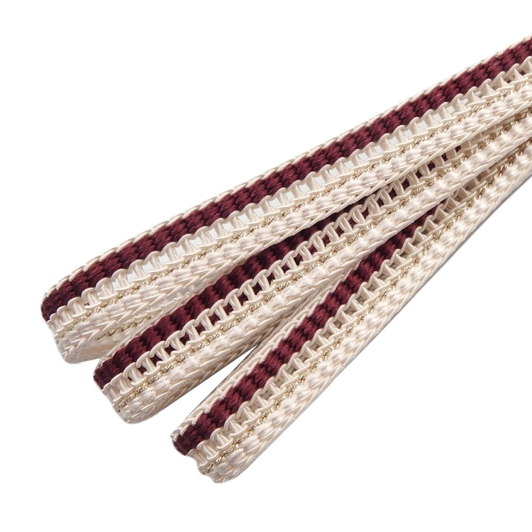 衿秀 夏帯締め レース 白に紫鳶と銀糸 ＜即日発送可＞の画像