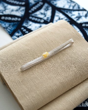 ＜お仕立て代込＞「寒ずきの諸紙布（雪さらし済）千成堂別注」 八寸名古屋帯 薄生成色 夏帯〜単衣帯の画像