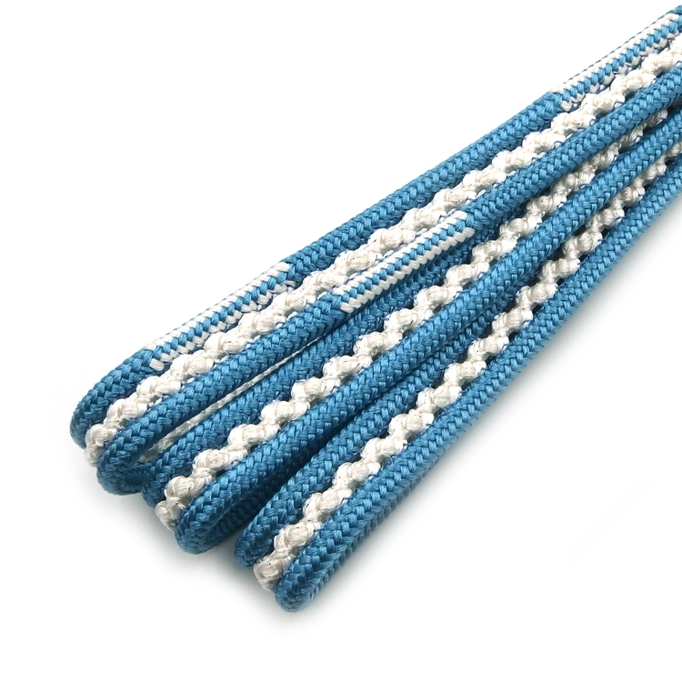 衿秀 夏帯締め レース 浅縹色と白 ＜即日発送可＞の画像