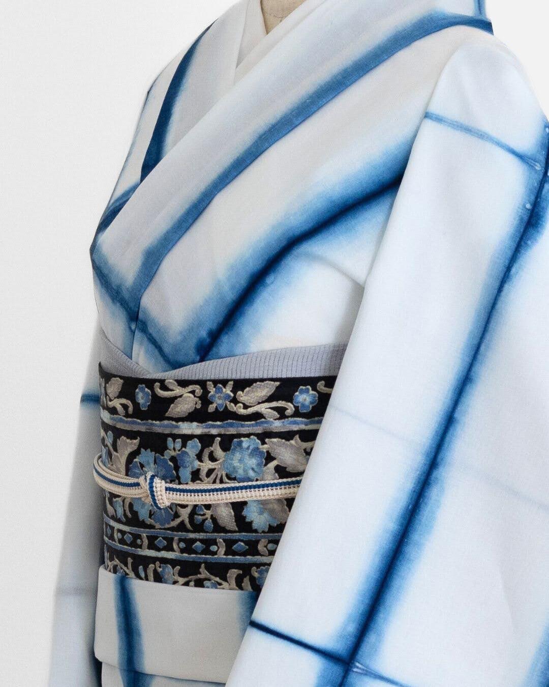 衿秀 麻絽 夏帯揚げ  銀鼠 無地 ＜即日発送可＞の画像