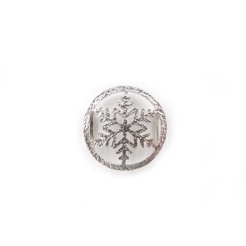 関口まゆみ（騎西屋）「雪結晶」 彫金の帯留め 銀画像