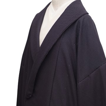 ＜お仕立て代込＞千成堂着物店 「小菱」 輪奈ビロードのコート地 褐色（かちいろ・灰紫系） (色・形・サイズ全てオーダー可能) 画像