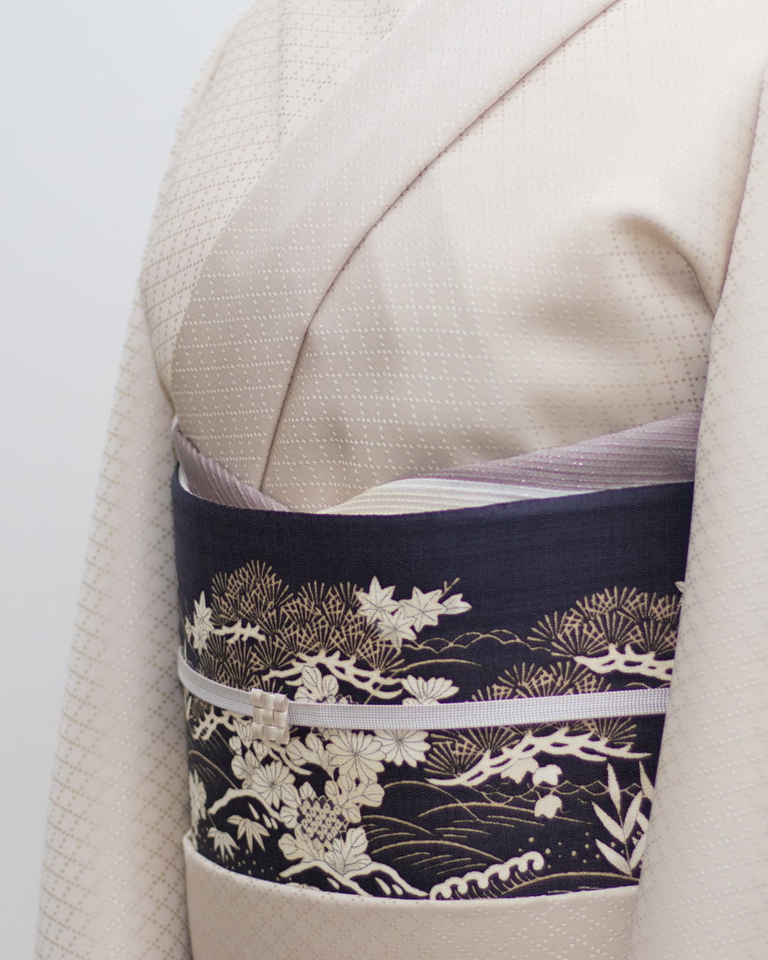 時園和代（TOKISONO）彫金の帯留め 「銀編み」 スクエア 千成堂別注画像