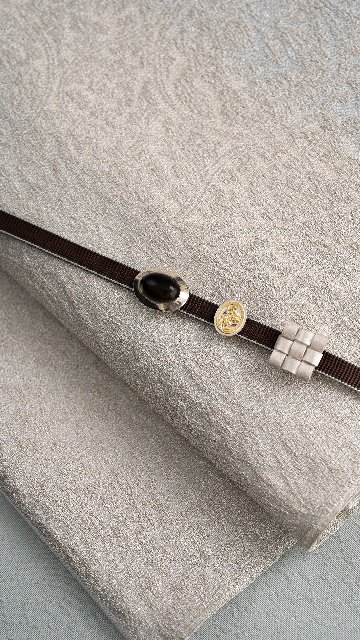 時園和代（TOKISONO）彫金の帯留め 「銀編み」 スクエア 千成堂別注の画像