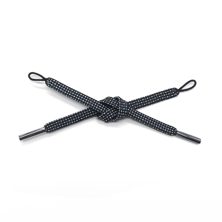 中村航太（中村正) 羽織紐 「千成堂別注色」 女短　吾妻 2色ドット柄 濃墨に薄藍 切房 ＜即日発送可＞の画像