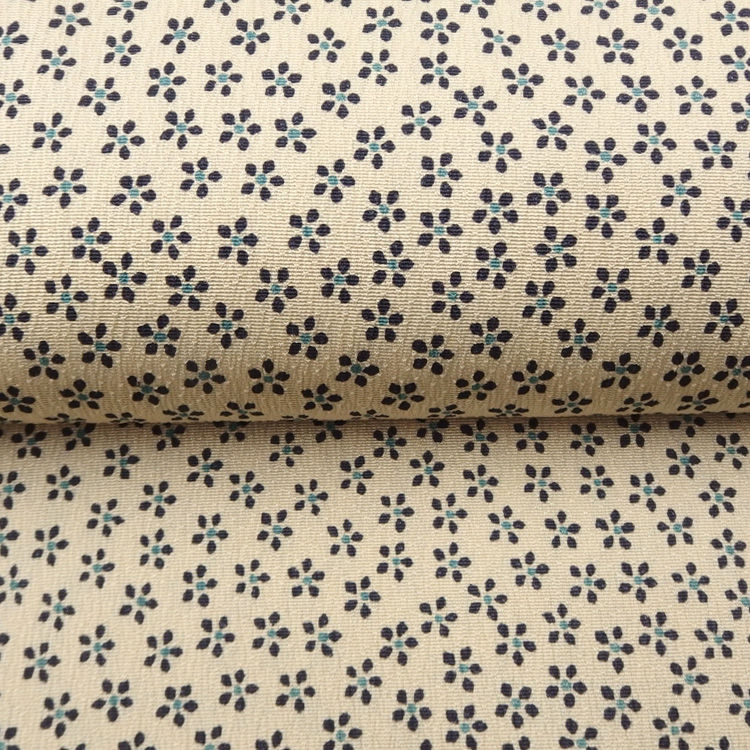 和小物さくら 帯揚げ 小花柄 砥粉色に紺＜即日発送可＞の画像