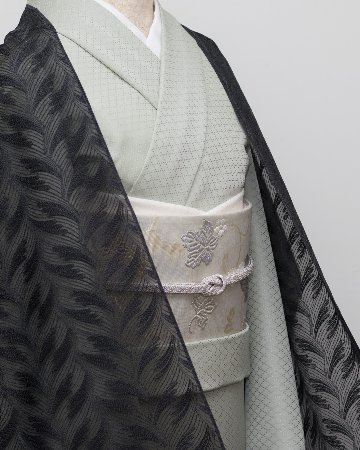 ＜お仕立て代込＞鈴木織物 「ひょうたん」 水衣錦 袋帯 灰白色画像