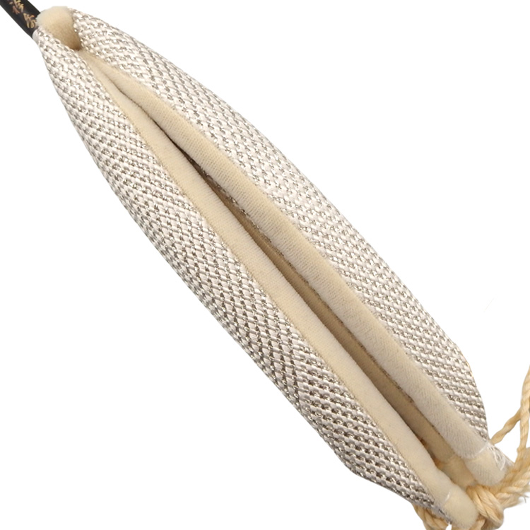 衿秀 鼻緒 組紐 白よごしと銀糸の画像