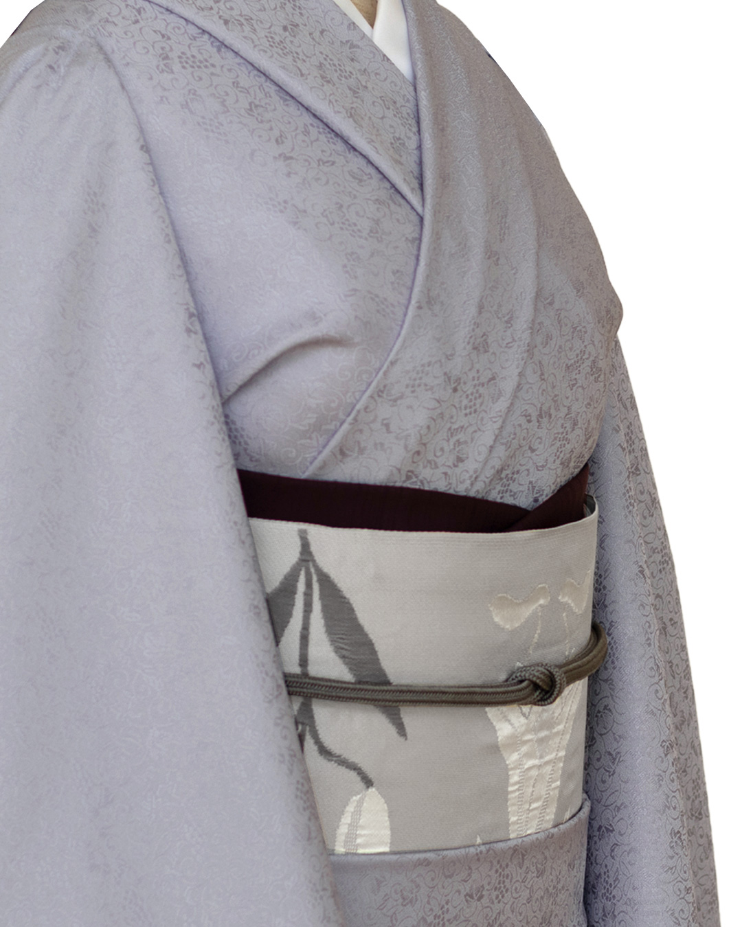 和小物さくら ゆるぎ帯締め 錫色（3）切房 ＜即日発送可＞ の画像