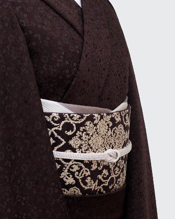 渡敬 帯締め 源氏小花突甲銀入 撚房 白花色に白菫色と銀糸＜即日発送可＞の画像