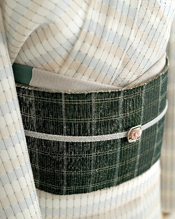 山口美妃(tubu) 帯留め 「詩花」  ガラスとシルバーと真鍮 千成堂別注の画像