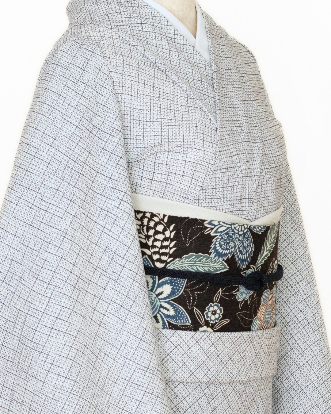 千成堂着物店 帯揚げ 「白 × 連絽（絽ちりめん）」 夏帯揚げ ＜即日発送可＞ の画像