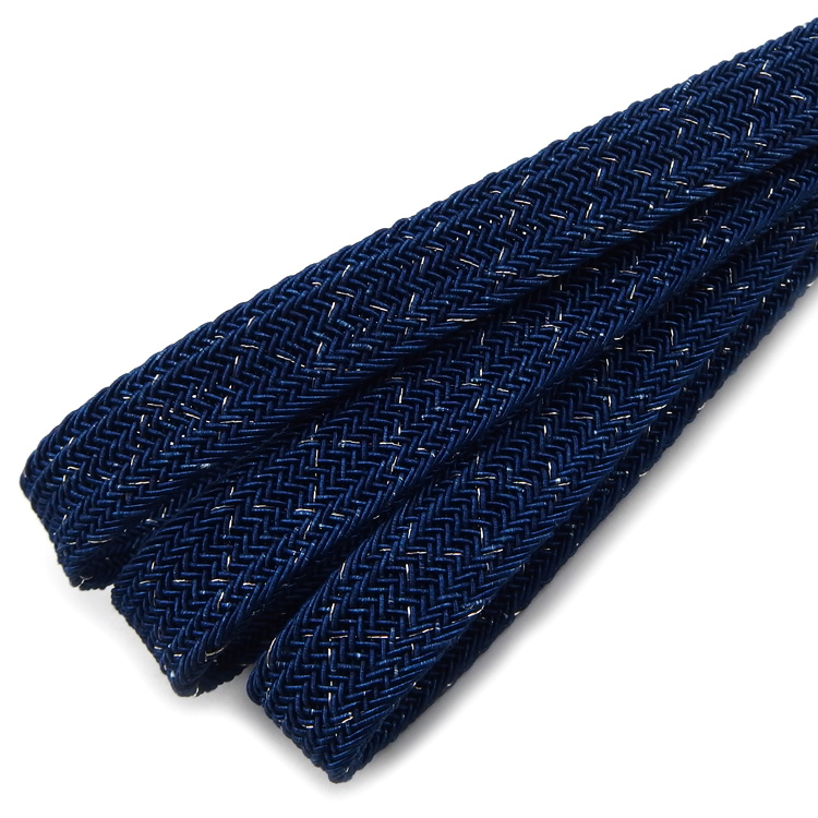 衿秀 夏帯締め 紺色に銀散らし ＜即日発送可＞の画像