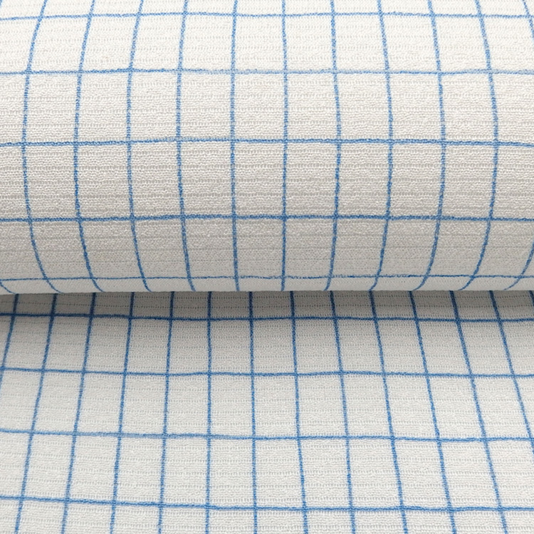 和小物さくら 絽 夏帯揚げ 白×ブルー 格子 ＜即日発送可＞の画像