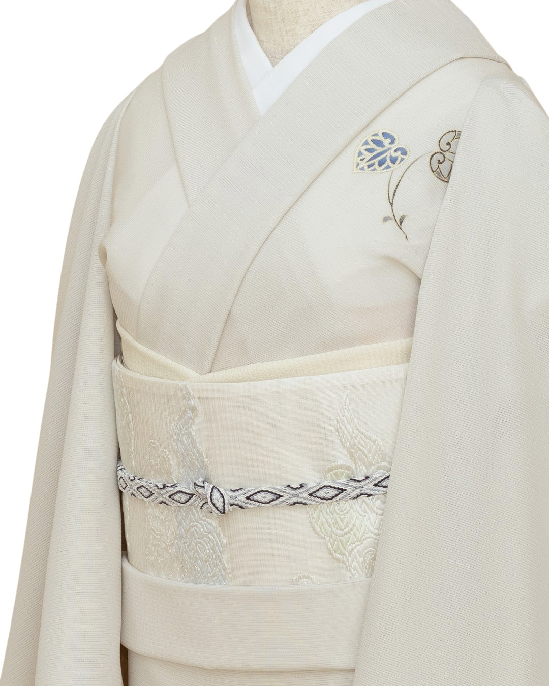 千成堂着物店 帯揚げ 「淡黄 × 絽（銀通し）」 夏帯揚げ ＜即日発送可＞ の画像