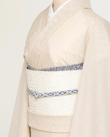 ＜お仕立て代込＞北村武資（織匠北むら） 「上品羅」  夏帯 八寸名古屋帯 白よごしの画像