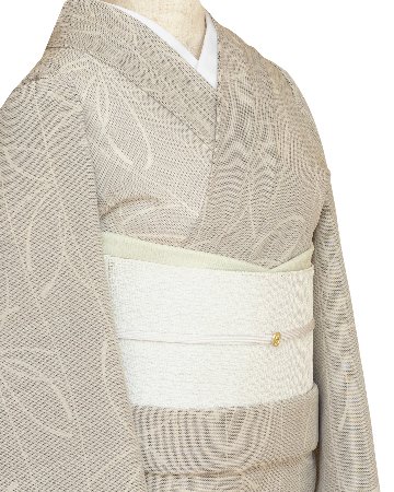 ＜お仕立て代込＞北村武資（織匠北むら） 「上品羅」  夏帯 八寸名古屋帯 白よごしの画像
