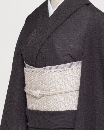 ＜お仕立て代込＞北村武資（織匠北むら） 「上品羅」  夏帯 八寸名古屋帯 白茶と白よごしの画像