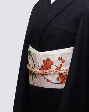 渡敬 帯揚げ 行儀角通し ドット 白鼠＜即日発送可＞の画像