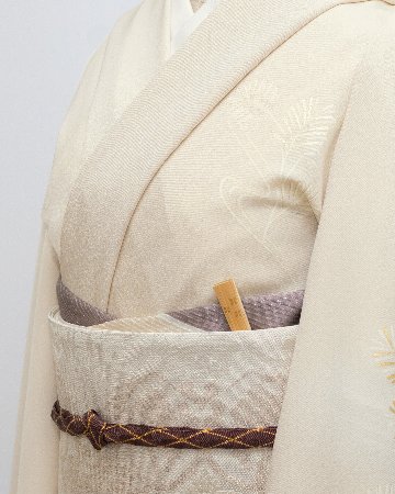 橋爪玲子 銀漆絵の扇子 「四弁の花」 千成堂別注色 白竹  の画像