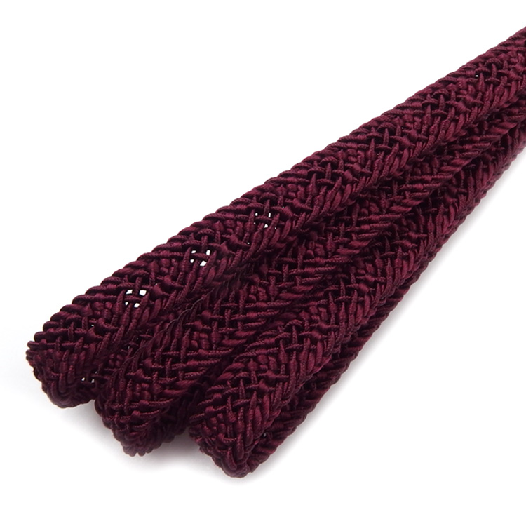 和小物さくら 夏帯締め 平唐レース 葡萄色 切り房 ＜即日発送可＞の画像