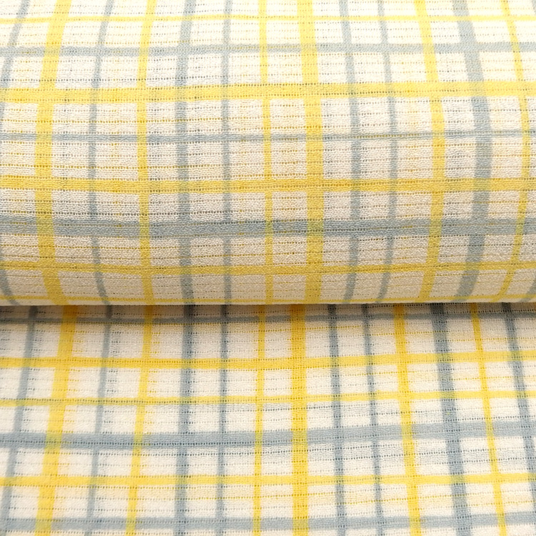 和小物さくら 絽 夏帯揚げ 格子柄　黄色と湊鼠 ＜即日発送可＞の画像
