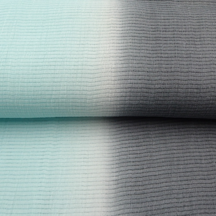 衿秀 麻絽 夏帯揚げ 二色ぼかし 水縹×銀鼠 ＜即日発送可＞の画像