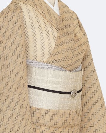 衿秀 麻絽 夏帯揚げ 二色ぼかし 赤茶×灰梅 ＜即日発送可＞の画像