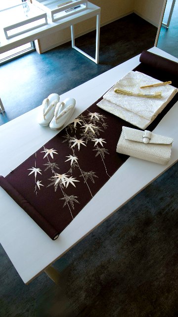 橋爪玲子 銀蒔絵の扇子 「百花（詰め）」 白竹(生成系)の画像