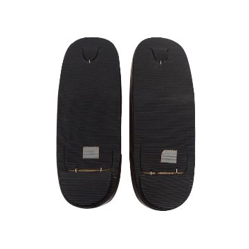 千成堂着物店 桜張の下駄×絞り染め裂の鼻緒（ベージュ系）Mサイズ 舟形の画像