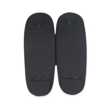 千成堂着物店 「網代彫り×舟形下駄 黒（カシュー漆）」×絞り染め裂の鼻緒 Mサイズ 舟形の画像