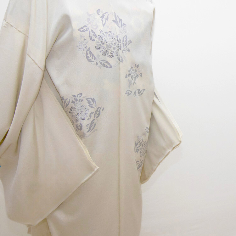 成謙 「更紗華文」 手描友禅・広幅 道行コート 千成堂別注 / 鳥の子色＜お仕立て代込＞の画像