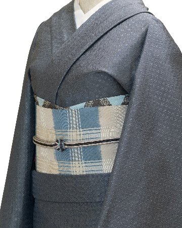 ＜お仕立て代込＞柳崇 「吉野染め分け九寸」 千成堂別注 九寸名古屋帯 藍濃淡の画像