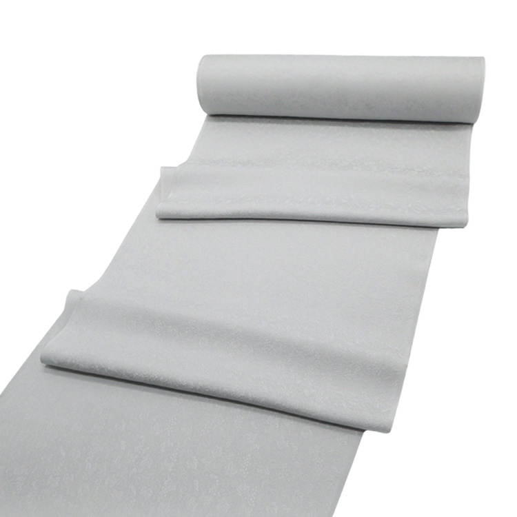 ＜お仕立て代込＞京都丹後の機屋×千成堂着物店 「葡萄唐草 伊予生糸 一尺三分着尺」 白鼠（色無地）の画像