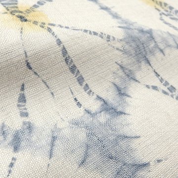 ＜お仕立て代込＞泉織物 「桐生絞(桐生織)」 九寸名古屋帯 灰水色 の画像