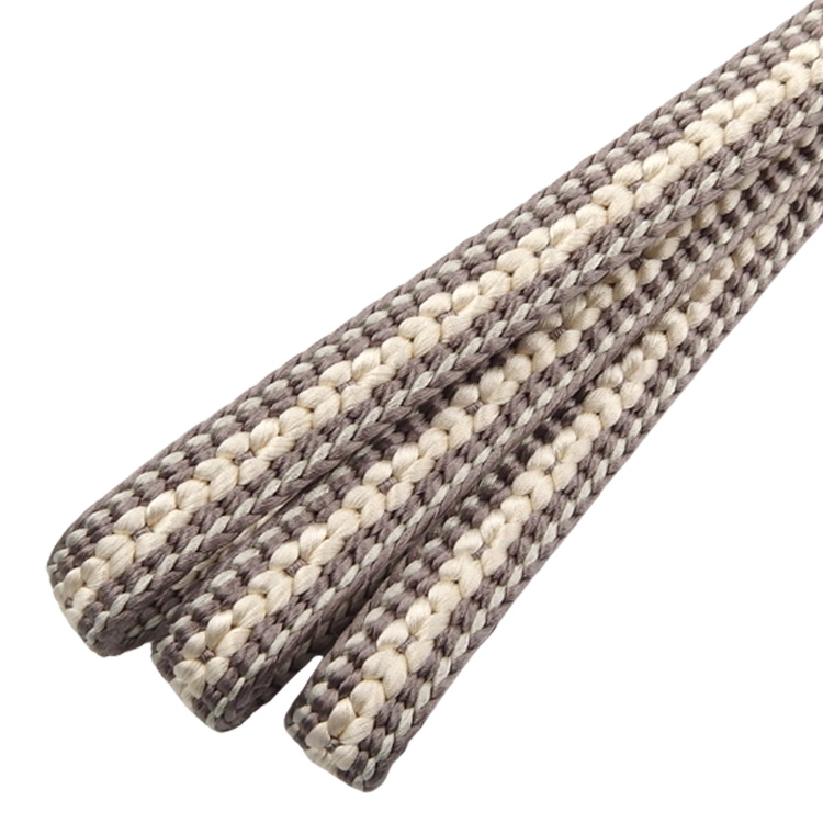 衿秀 帯締め 小桜源氏組 牡丹鼠に生成色＜即日発送可＞の画像