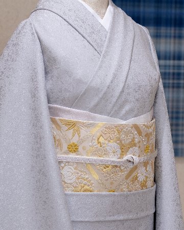 衿秀 帯締め 小桜源氏組 牡丹鼠に生成色＜即日発送可＞の画像